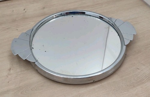 Plateau miroir art deco metal - plateau,