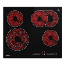 Plaque Electrique 60cm 6,6 kW 4 Zones de cuisson 9 niveaux de puissance