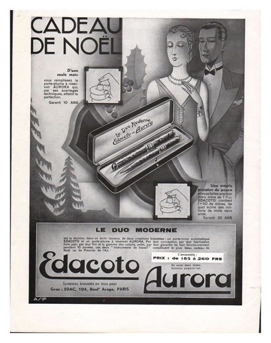 Publicite stylo edacoto aurora - publicite,