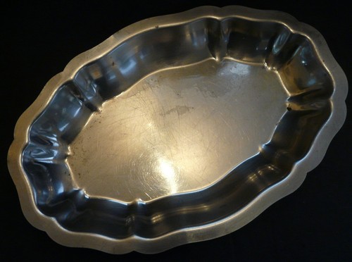 Plat service inox ovale - de,