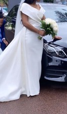 robe de mariée en ivoire satinée mi sirene mi princesse T38