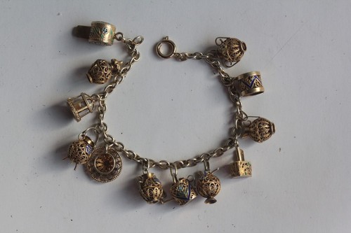 Bracelet breloques filigrane - breloques,