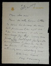Max MAUREY - LETTRE AUTOGRAPHE