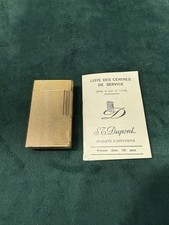 ANCIEN BRIQUET DUPONT OR PLAQUÉ AVEC DOCUMENT GRAND MODÈLE
