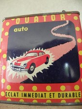 old tin OIL CAN  old vintage auto car ouator Sports car transports antique retro