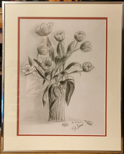 Tableau tulipes réalisé - tableau, au