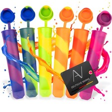 AVANA 6 Pièces Moules À Glace Réutilisables En Silicone Colorés