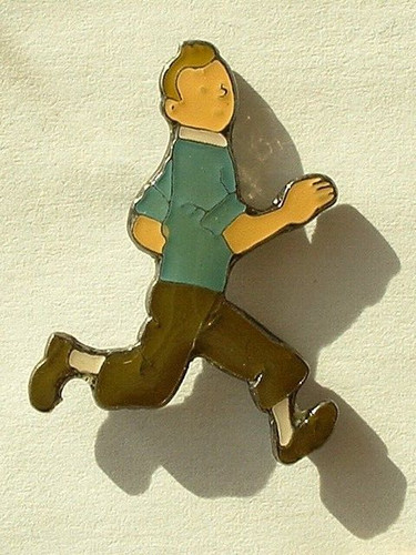 Pin tintin qui court - pin's,