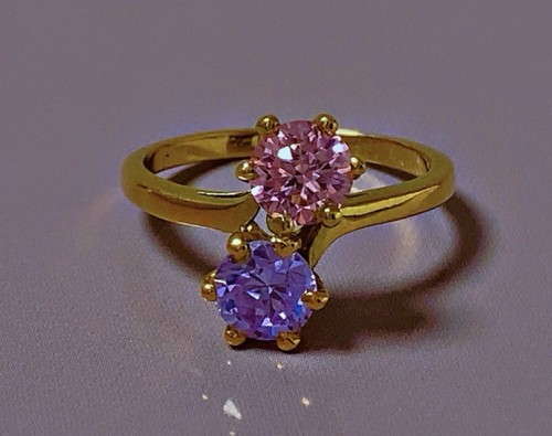 Toi moi bague plaqué or - et,