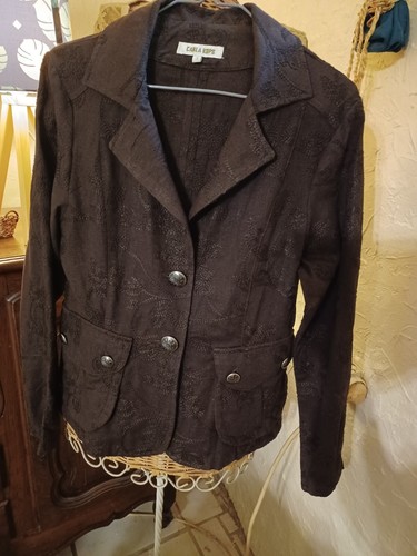 Veste marron carla kops - veste,