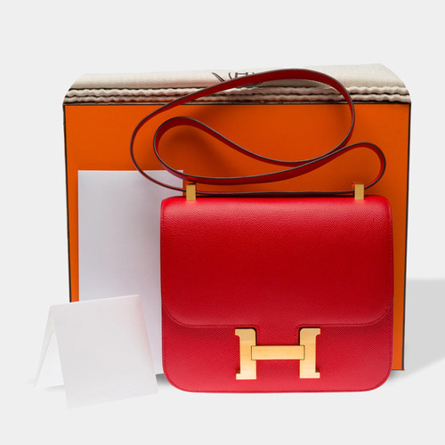 Sac hermes constance - en, cuir