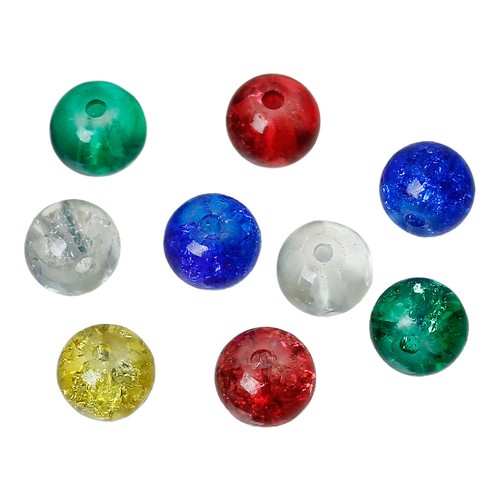 Perles verre craquelé - perles,