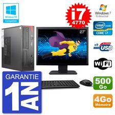 PC Fujitsu Esprimo E520 DT Ecran 27" i7-4770 4Go 500Go Graveur DVD Wifi W7
