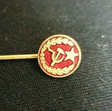 Epinglette Parti Communiste PC  Ancienne Insigne Politique émail ORIGINAL 8,6 mm