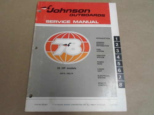 1978 johnson hors bord - johnson, service