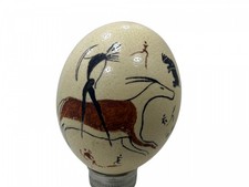 Oeuf d'autruche broyé motif