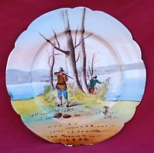 LIMOGES Rabbit Hunting Plate Hand Painted Porcelain 1910