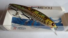 Noeby leurre pêche mer rivière 8cm 7g nage jusqu'à 0,8m jaune/verdâtre holo