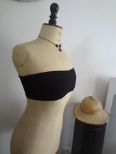 UNDIZ S 38 40 SOUTIEN GORGE BRASSIERE NOIR CORSET TOP CARACO BUSTIER   SOUTIEN-G