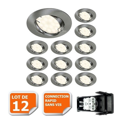 Lot spot led encastrable - de, 12