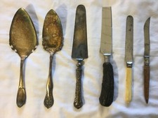 Antique silver spatulas and