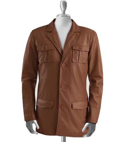 Blazer classique cuir pour - classique,