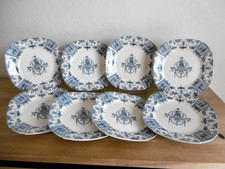 HUIT ASSIETTES FAIENCE GIEN