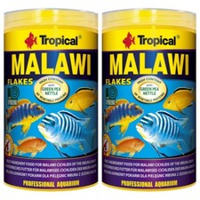 2 X Flocons Tropicaux Malawi 1000 Ml Nourriture Pour Poissons Aquarium Cichlidés