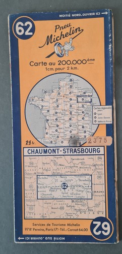 Carte routière ancienne