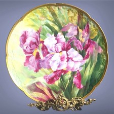 Grande Assiette Décorative En Porcelaine Limoges 1900