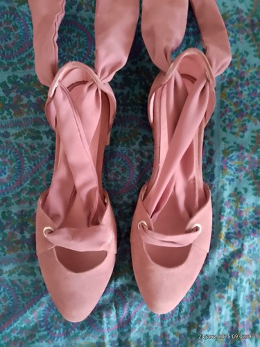 Chaussures femme daim rose