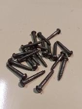 Lot de 20 anciennes vis à bois tête ronde Fendu 4x25 