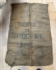 objet ancien sac toile jute