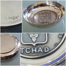 Coupelle Augis métal argenté Orléans/Tchad groupement mixte de transport 59/1985