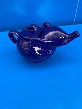 Théière forme d'éléphant Lipton Bleu Marine Made in France Vintage 1980
