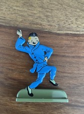 TINTIN  Lotus Bleu Figurine Hergé Moulinsart 2010 Métal Laqué Relief Recto Verso