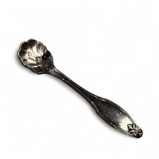 Cuillère Pelle à Sel Orfèvre Saglier Argent Massif Art Nouveau Spoon