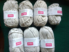 6,5 pelotes coton phildar "PHIL COTON BIO" 4,5 Vegétal bain 002 6x50gr & 1x30gr