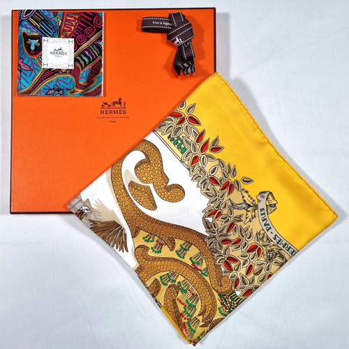 Rare vintage foulard soie - vintage,