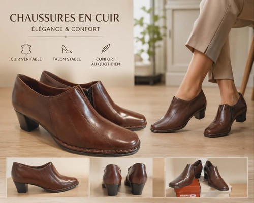 Chaussures femme cuir - chaussures, en