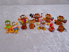 11 X Garfield Design Plastique Figurine - Vintage - Collection Konvolut