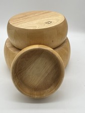 Lot De 3 Bols De Service,en Bois d’Hévéa  Marque : Picathai, Saladier, Plat