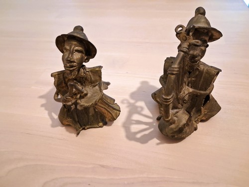 Paire statuettes musiciens - paire, de