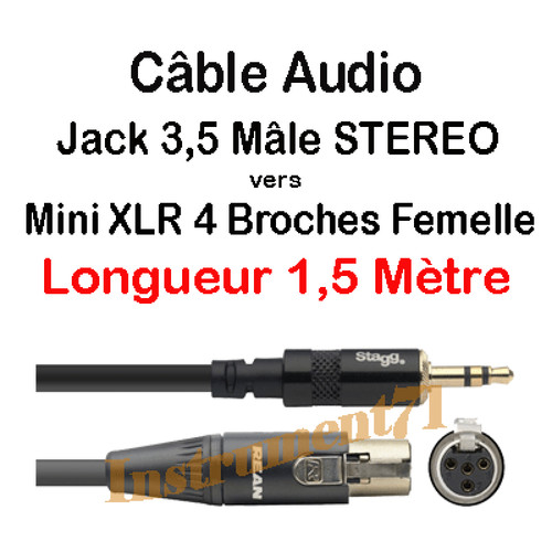 Stagg nac1 5mpsmx4fr câble - nac1.5mpsmx4fr,