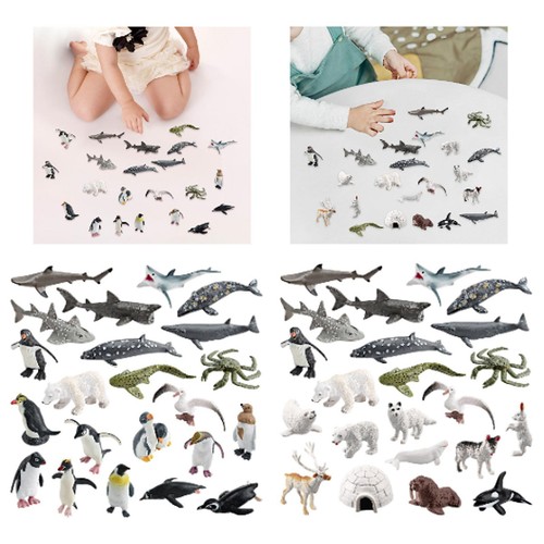 22x figurines animaux marins - 22x,