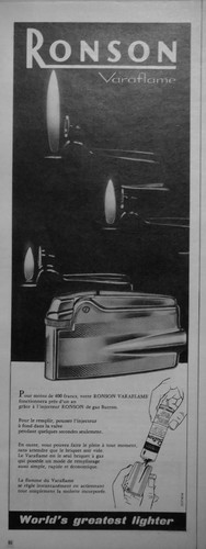 Publicité ronson varaflame - varaflame, et