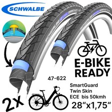 2x Schwalbe Marathon Plus 28 " x 1,75 " Électrique Smartguard 47-622