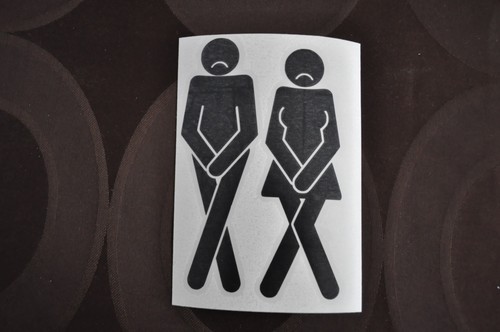 Sticker toilettes autocollant - sticker,