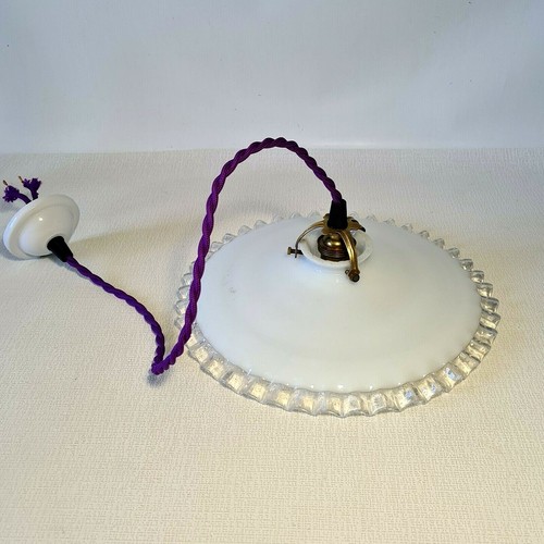 Ancienne opaline plissé - 💡,