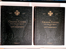 Lot de 2 Livres "La grande guerre"  illustrée par les combattants 1914 - 1918